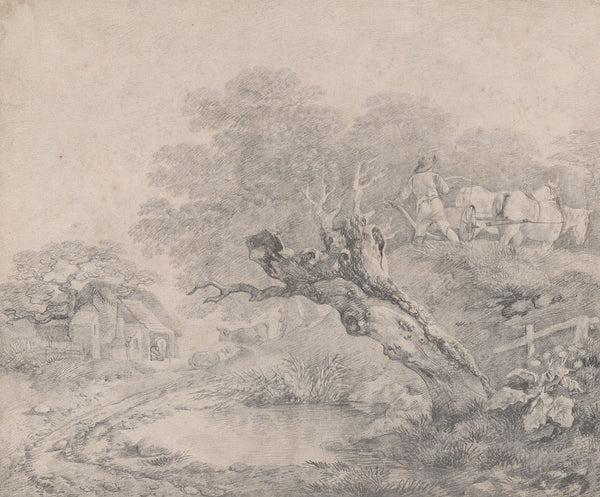 Landscape with a Decayed Willow over a Pool 1754 1756