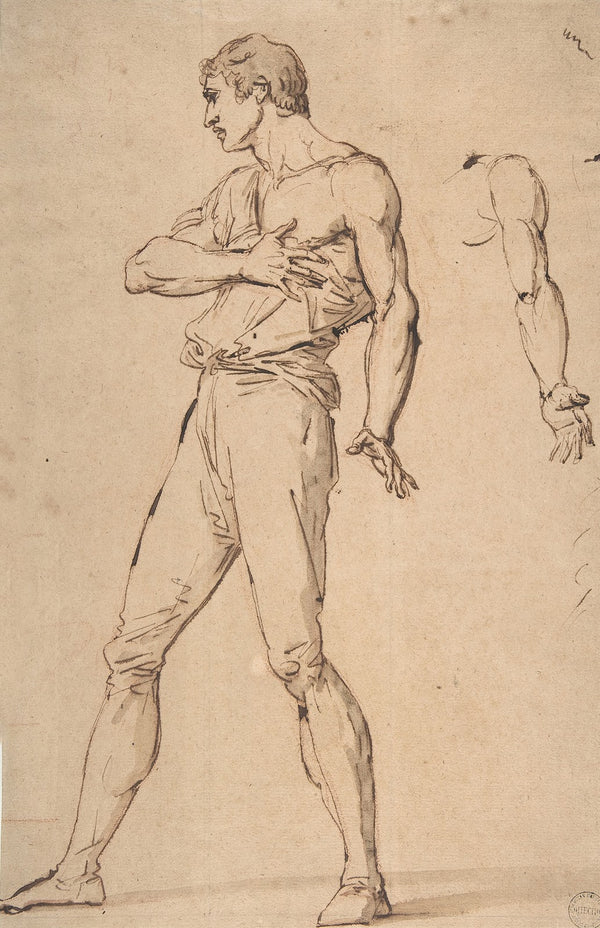 Standing Man with His Right Hand on His Chest ca 1787