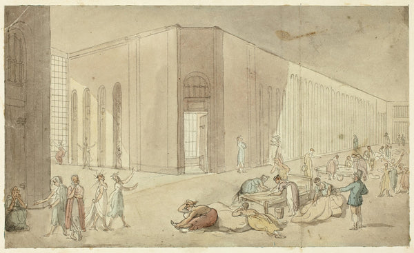 Study for St Lukes Hospital from Microcosm of London c 1809