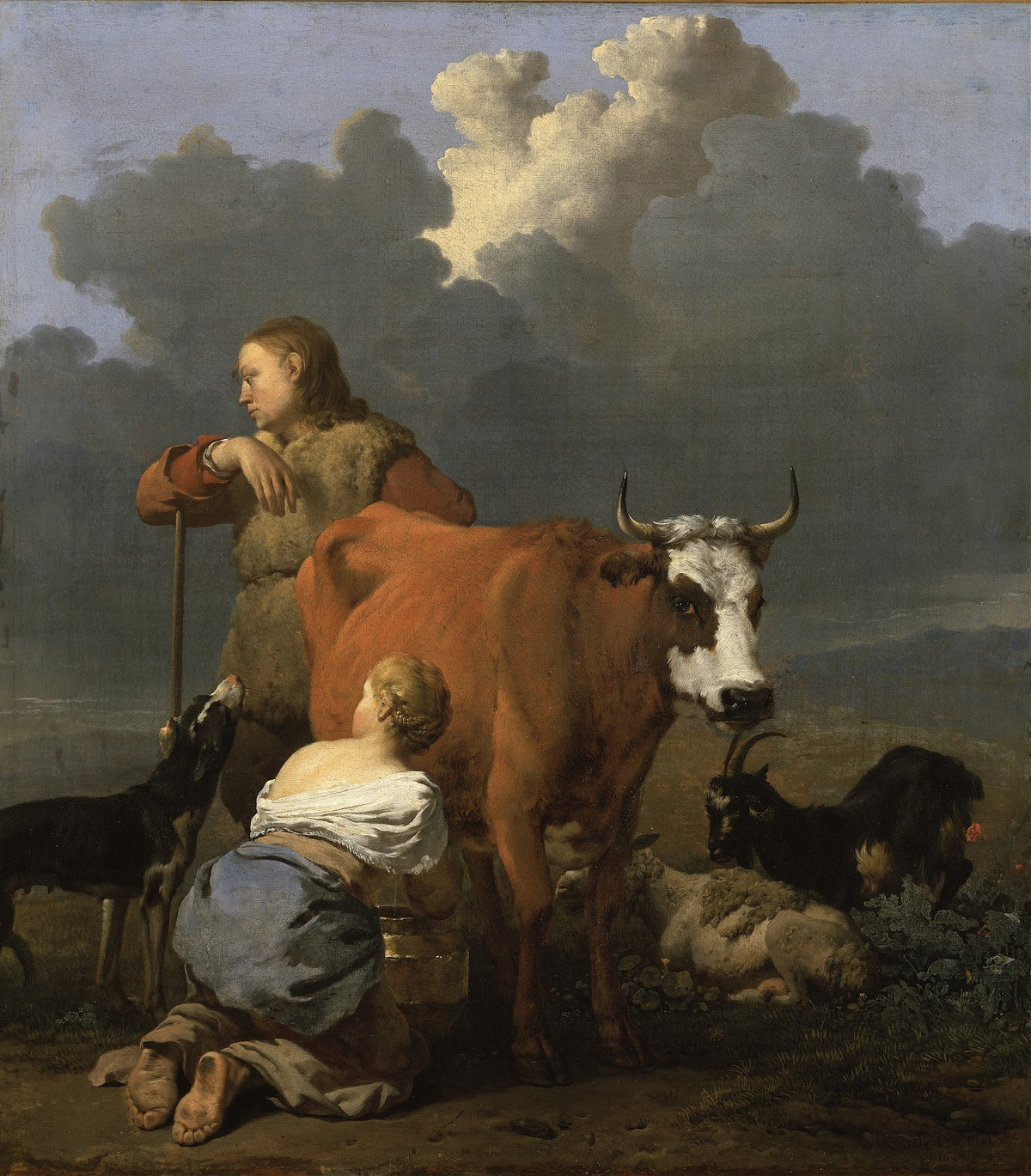 Peasant Girl Milking a Cow 1657