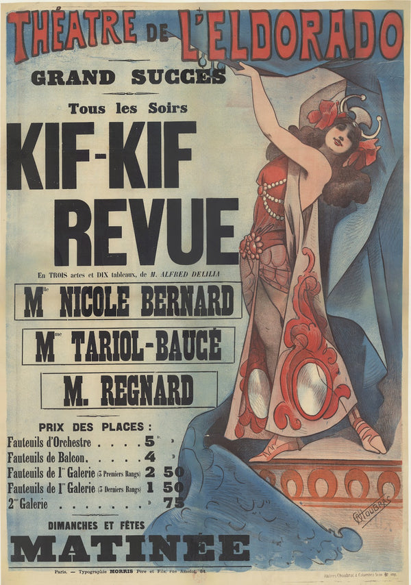 Théatre de lEldorado Kif Kif revue en 3 actes et 10 tableaux de M Alfred Delila