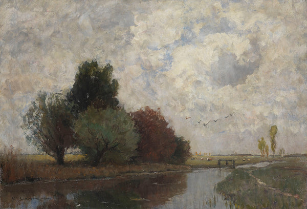 Flusslandschaft im Dachauer Land 1860