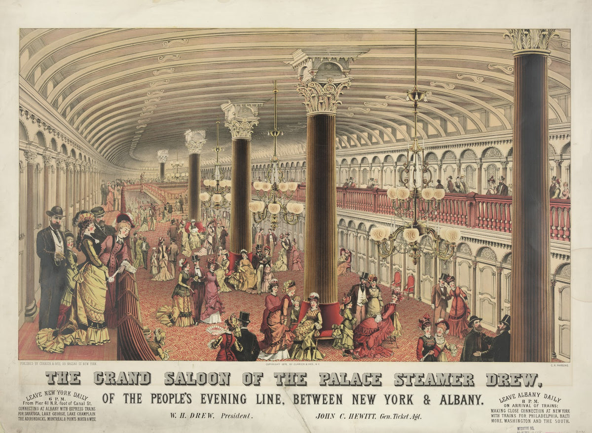 The grand saloon of the palace steamer Drew 1878