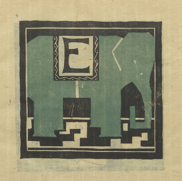 Letters designed and cut on linoleum blocks Pl05 1920