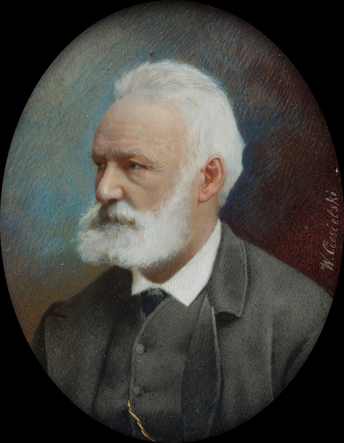 Portret pisarza francuskiego Wiktora Hugo 1802 1885 1887