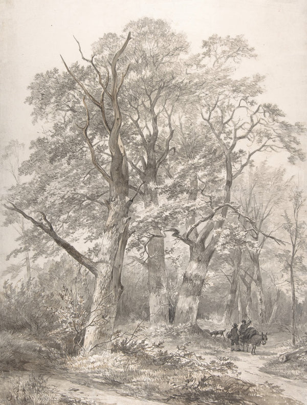 A Forest with Two Men Conversing 1842