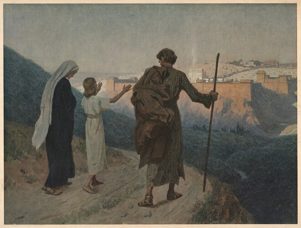 Jesus with his parents sees Jerusalem 1932