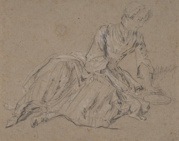Woman Seated on the Ground 18th century
