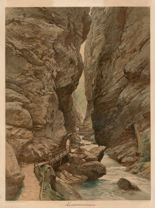 Liechtensteinklamm Liechtenstein Gorge 1890