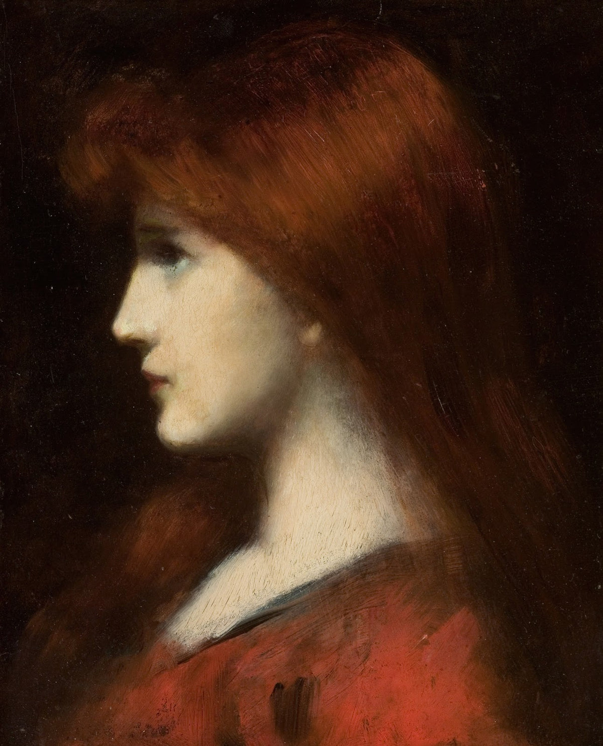 Red Haired Woman in Profile