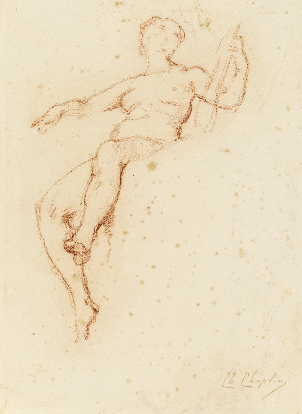 Etude de femme nue assise