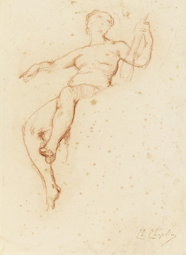 Etude de femme nue assise