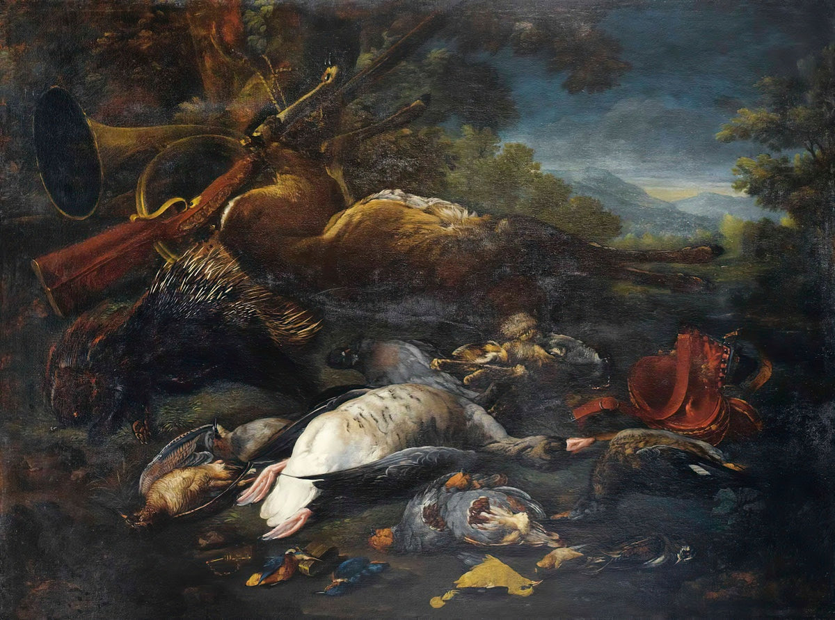 Still Life With HuntingTrophies And A Porcupine 3036x2254(1)