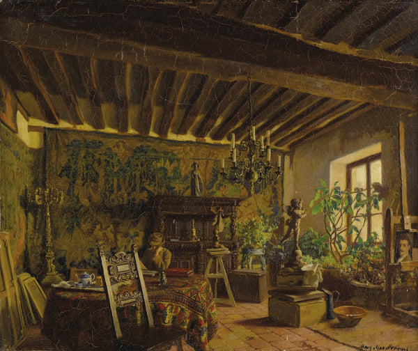 Frederick MacMonnies in his studio circa 1888 1909