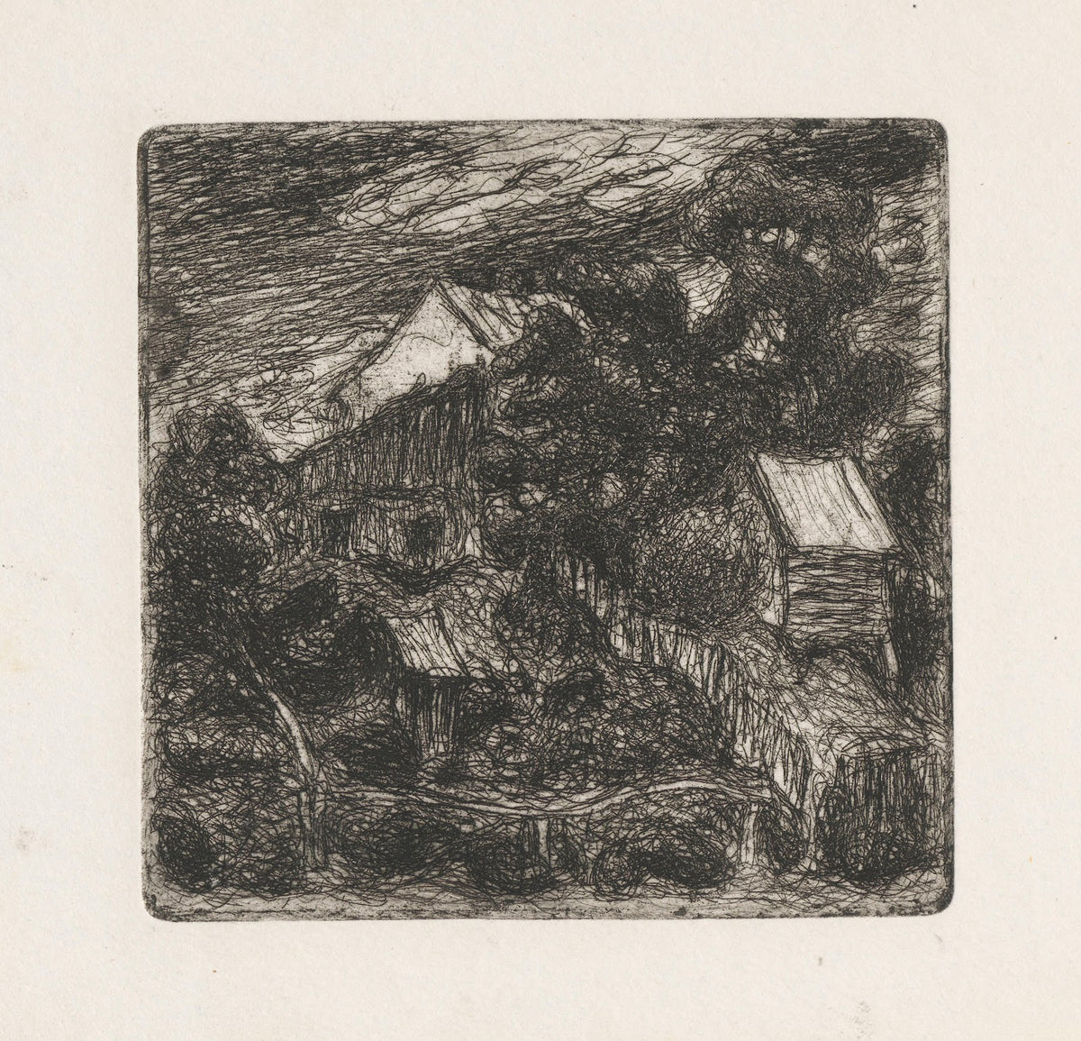 Houses in an orchard 1930