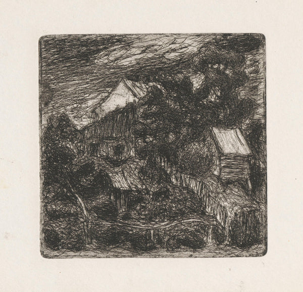 Houses in an orchard 1930