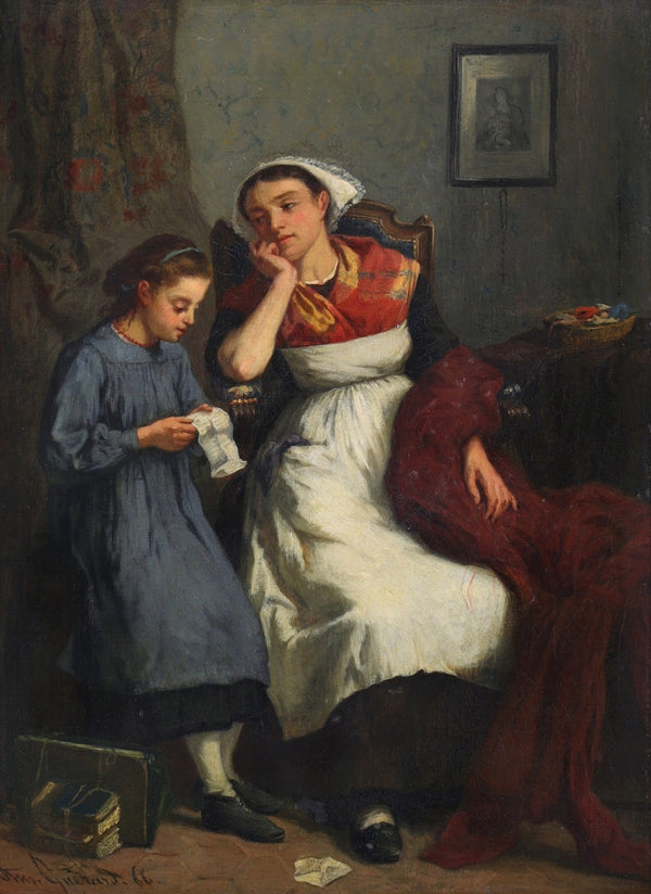 Mother Listening to her Daughter Reading a Letter 1866