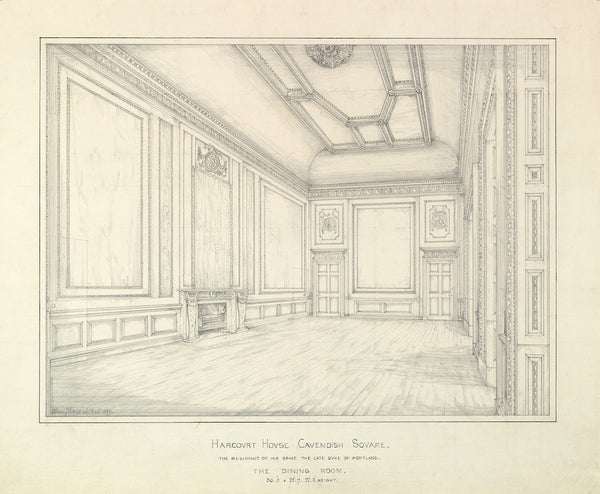 Harcourt House Cavendish Square The Dining Room 1880