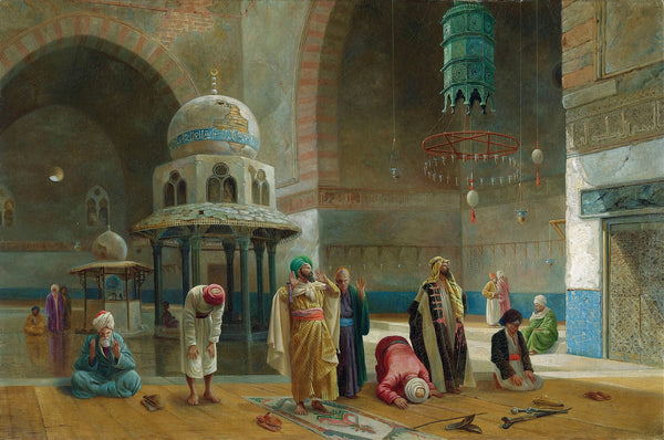 Prayer in the mosque of Sultan Hasan Cairo 1876