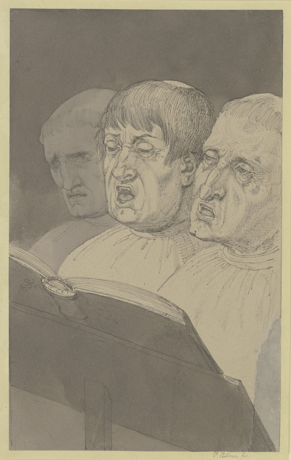 Three singing monks