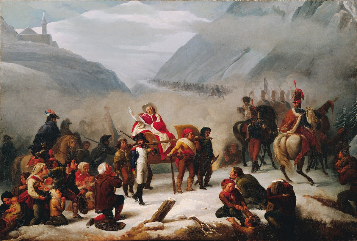 Papst Pius VII überschreitet die Alpen