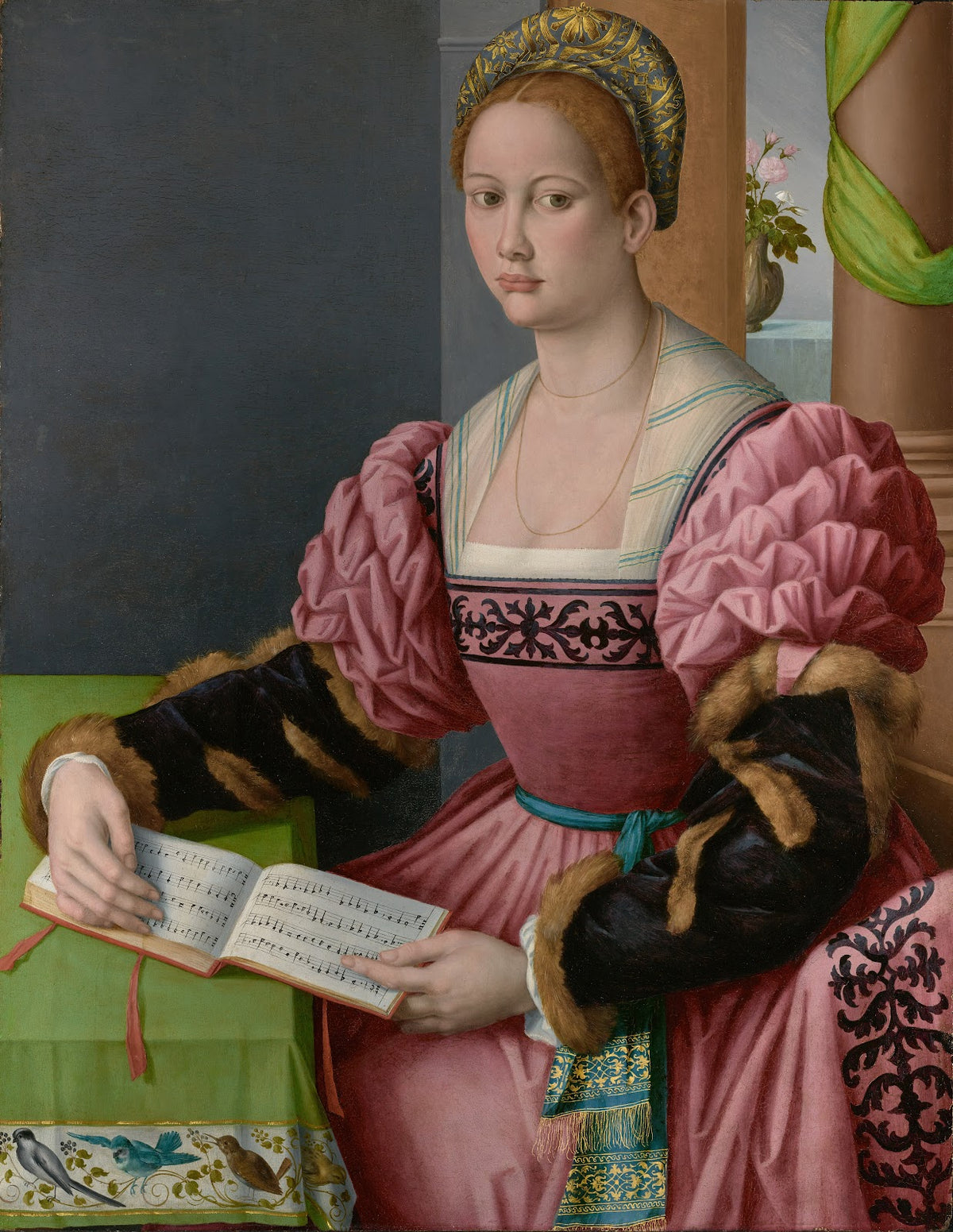 Portrait of a Woman with a Book of Music ca 1540   1545
