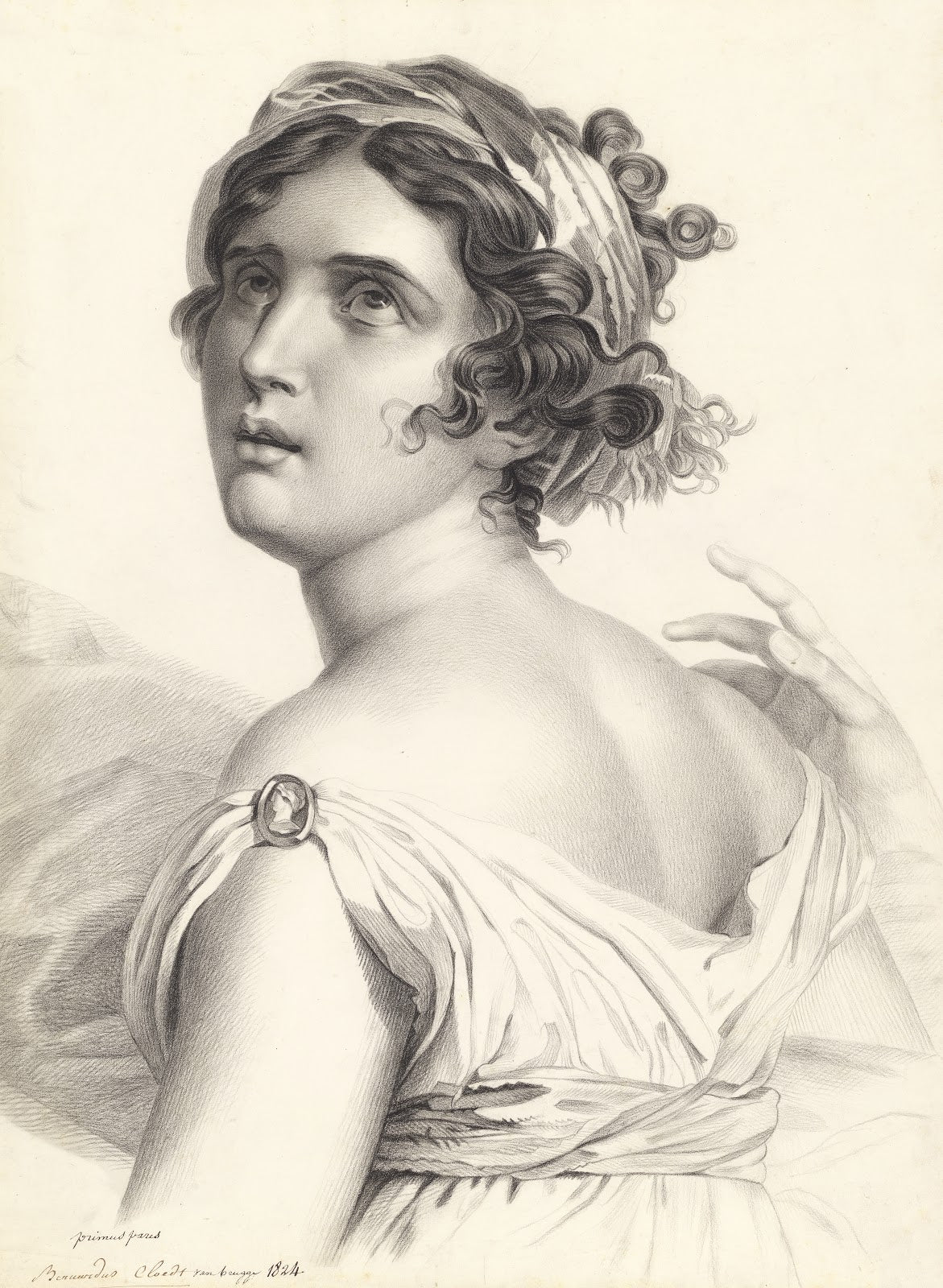 Half figure of Corinne 1824