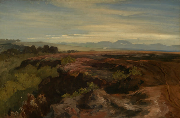 Oberbayerische Landschaft mit Blick auf eine Bergkette
