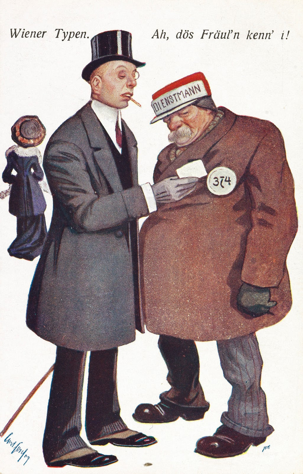 Wiener Typen  Ah dös Fräuln kenn i 1910