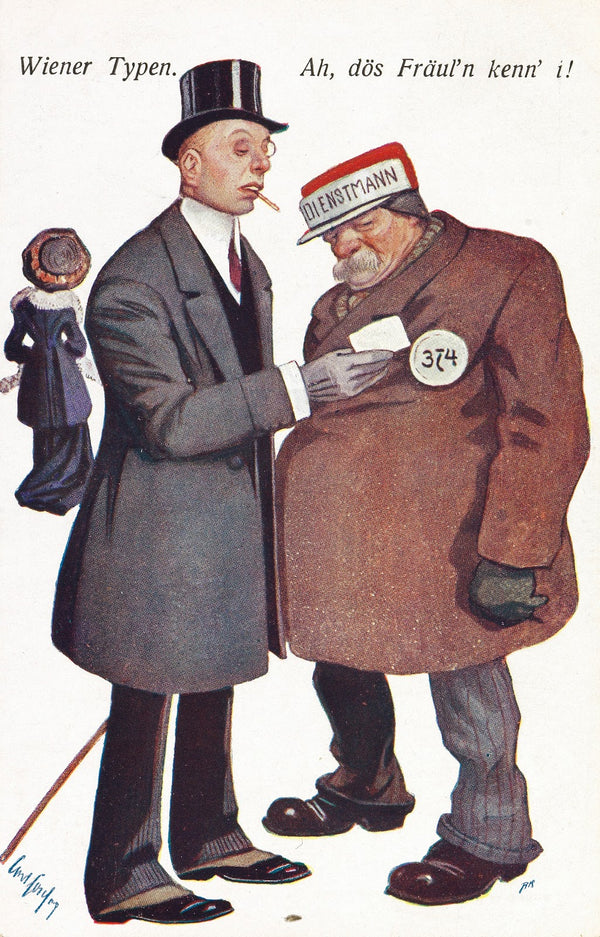 Wiener Typen  Ah dös Fräuln kenn i 1910