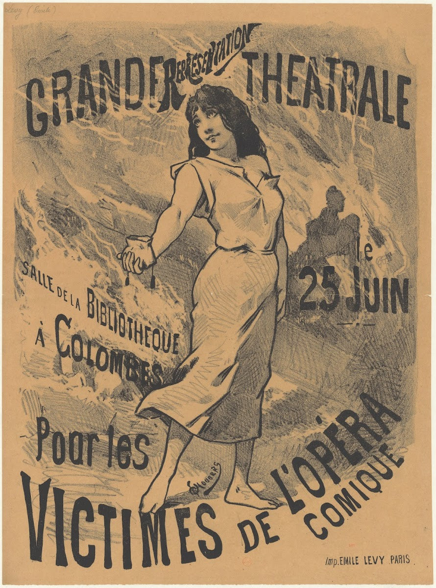 Grande représentation théatrale le 25 juin 1887 salle de la bibliothèque à Colom