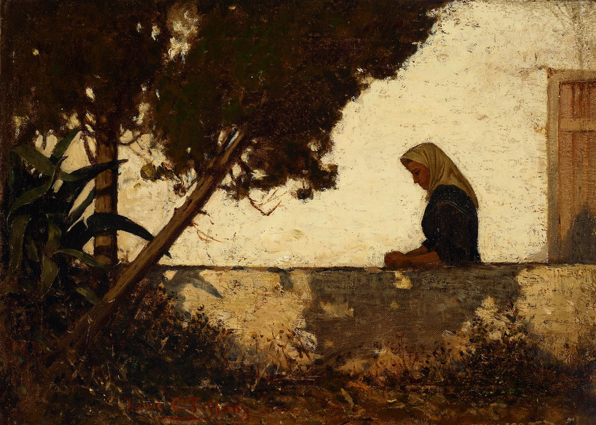 Woman in an Italian Garden