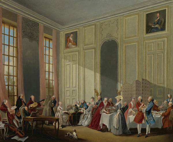 Mozart Giving A Concert In The salon Des Quatre Glaces Au Palais Dutemple In The