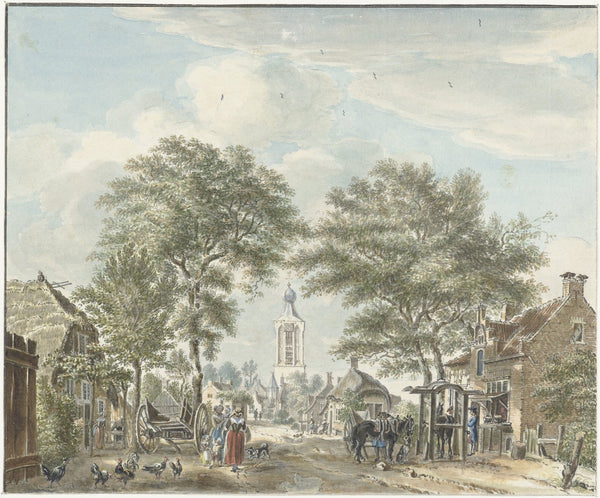Gezicht op Scherpenzeel 1713   1780