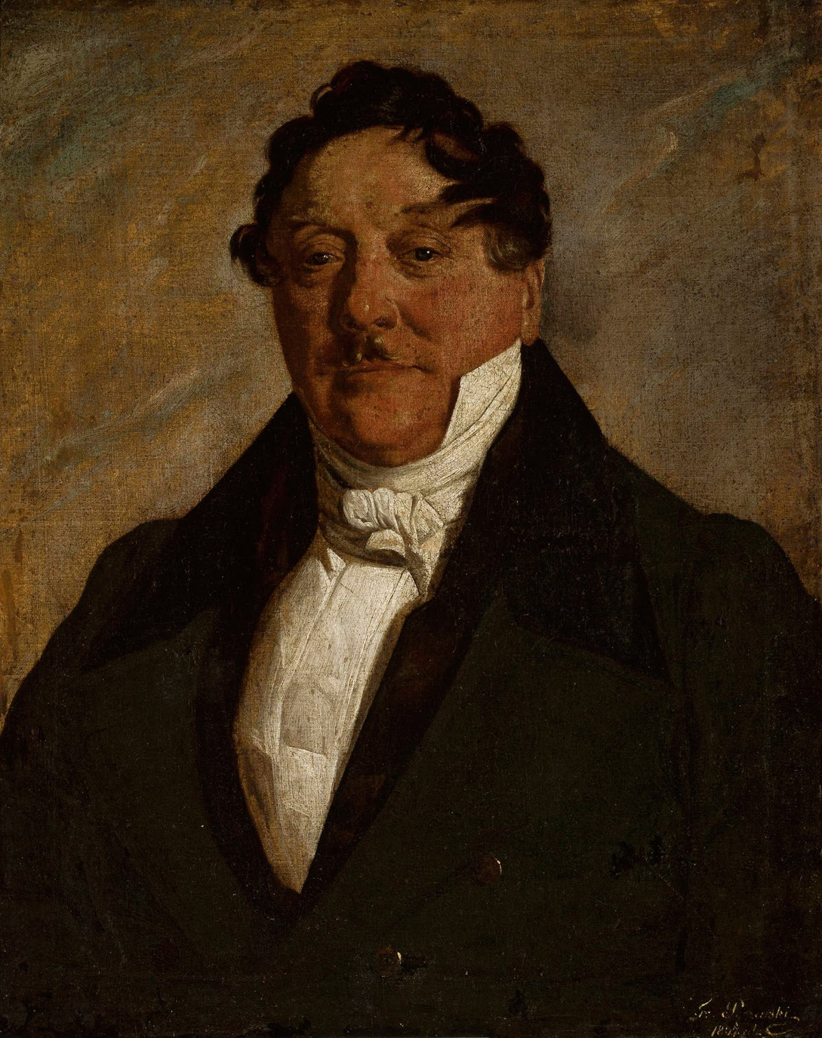 Portrait of a man in a white jabot 1837