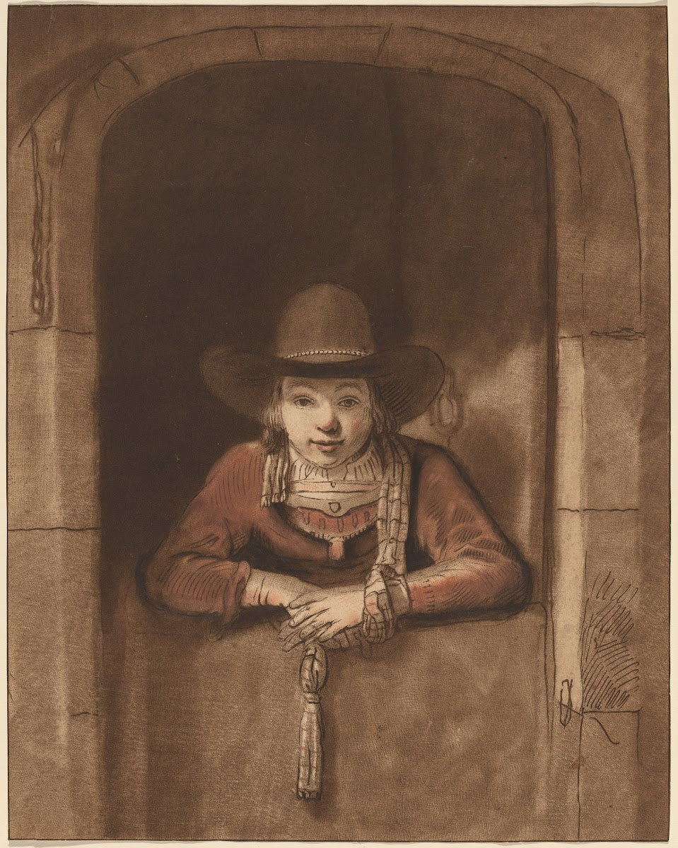 Boy Leaning over a Lower Door after Rembrandt van Rijn 1763