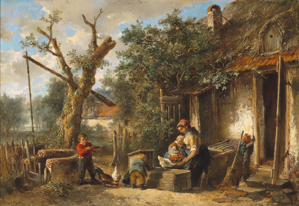 A Family Idyll in a Courtyard
