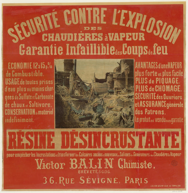 Sécurité contre lexplosion des chaudières à vapeur 1869