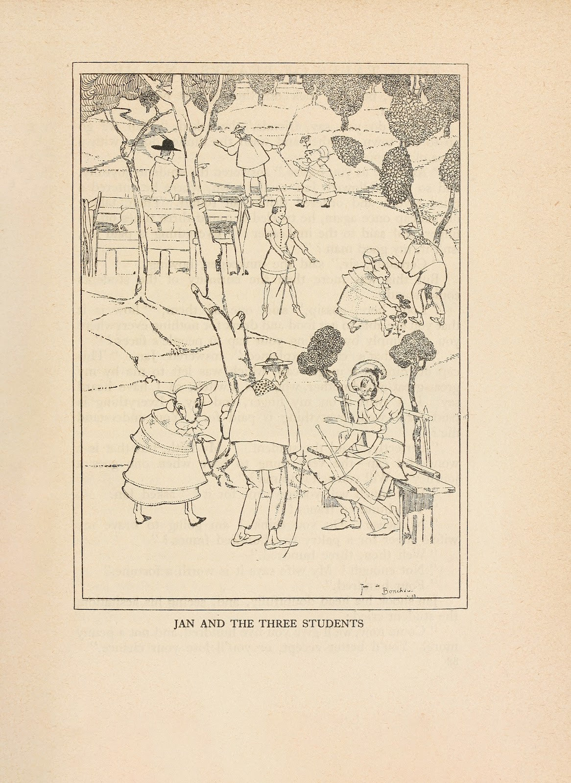 Jan and the three students 1918