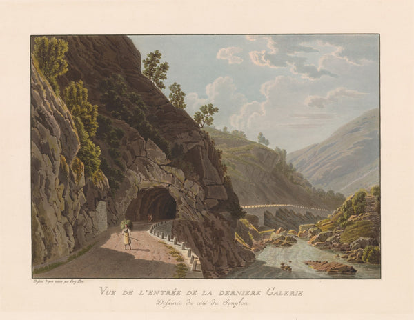 Vue de lentrée de la derniere Galerie Dessinée du côté du Simplon 1811