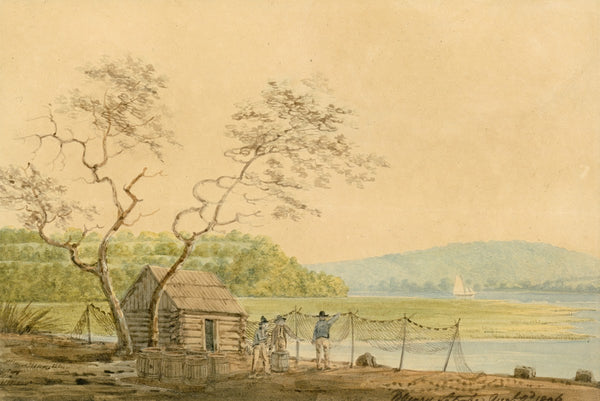 View from the Packet Wharf at Frenchtown Looking down Elk Creek 1806