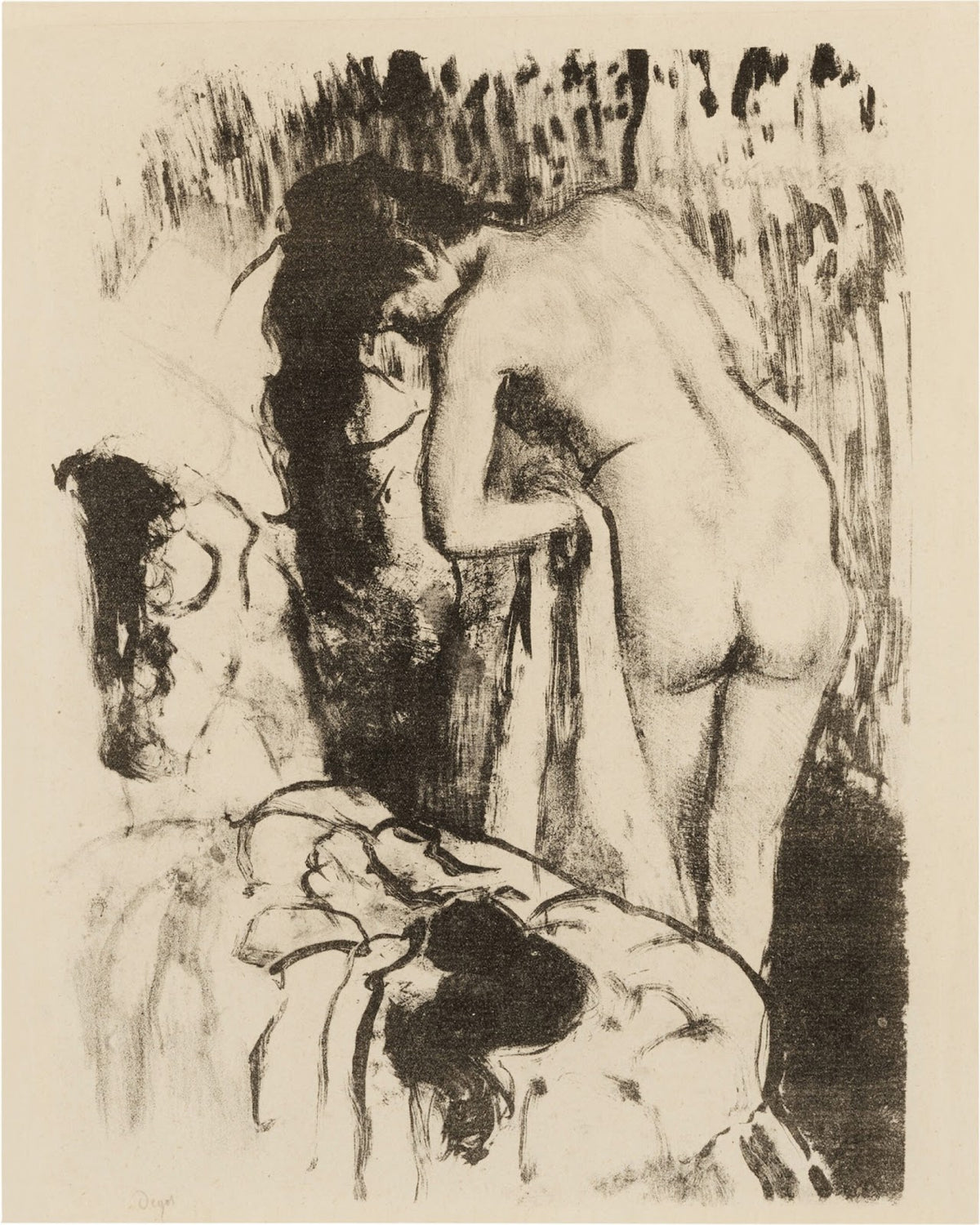 Femme nue debout à sa toilette 1891 92