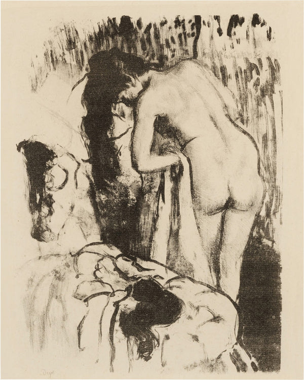 Femme nue debout à sa toilette 1891 92