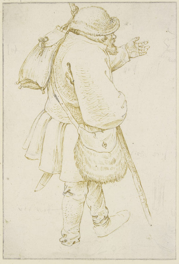 Walking Man with Knapsack