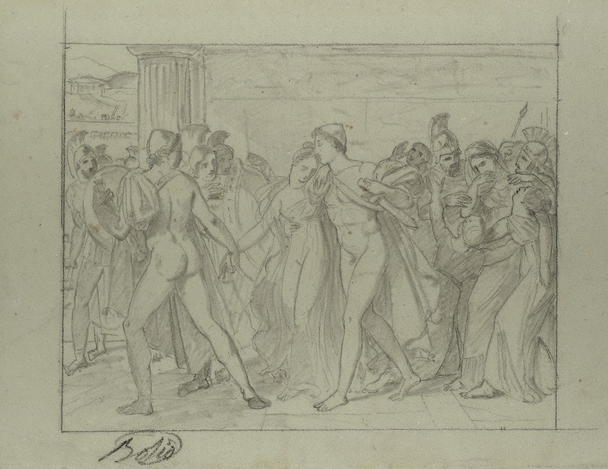 Composition Study for Castor and Pollux Freeing Helen 1817