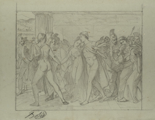 Composition Study for Castor and Pollux Freeing Helen 1817