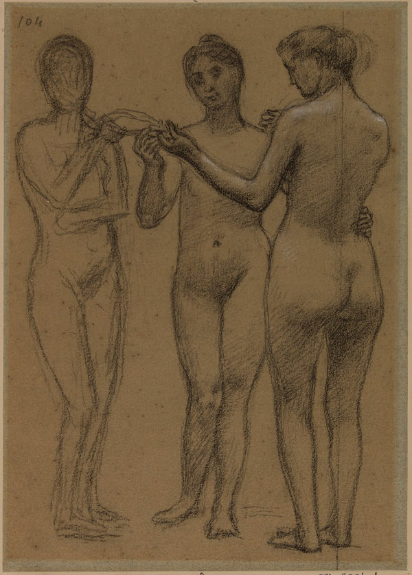 Groupe de trois femmes 1892 1894