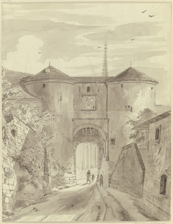 Altes Stadttor mit zwei Türmen
