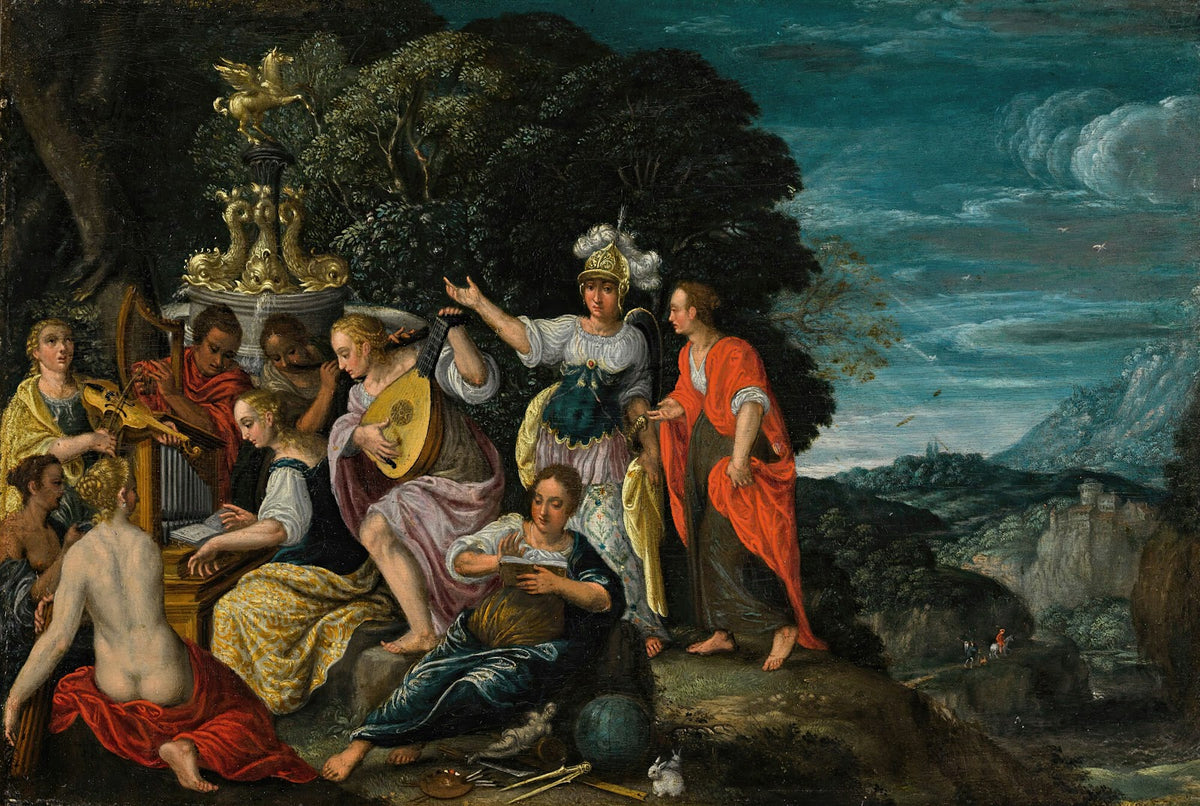 Minerva Visiting The Muses On Mount Helicon 1620