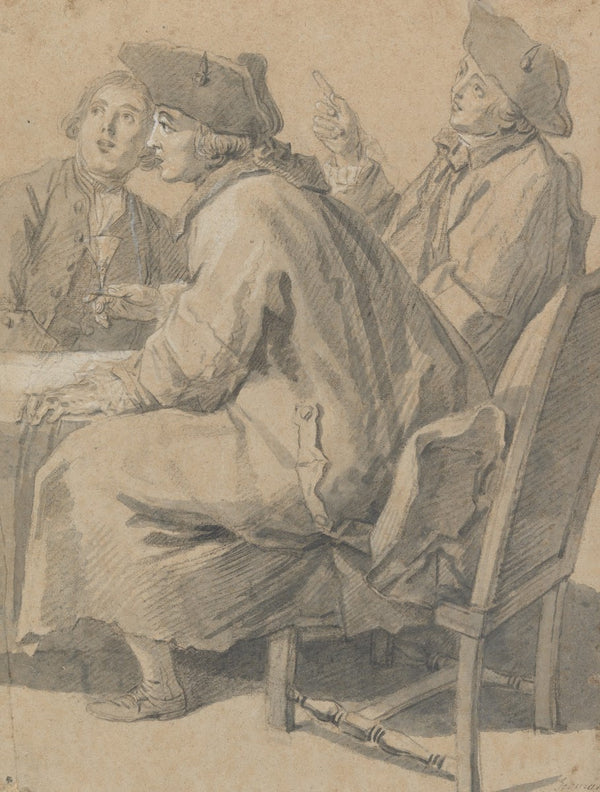 Three Men at a Table 1763